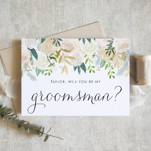 Fleurs D'Ivoire Douce Serez-Vous Mon Groomsman