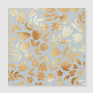 Fleurs d'or, arrière - plan bleu, imitation feuill
