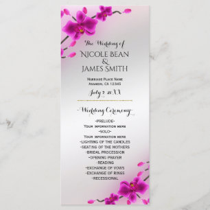 Fleurs d'orchidées Élégant Programme de Mariage Fl