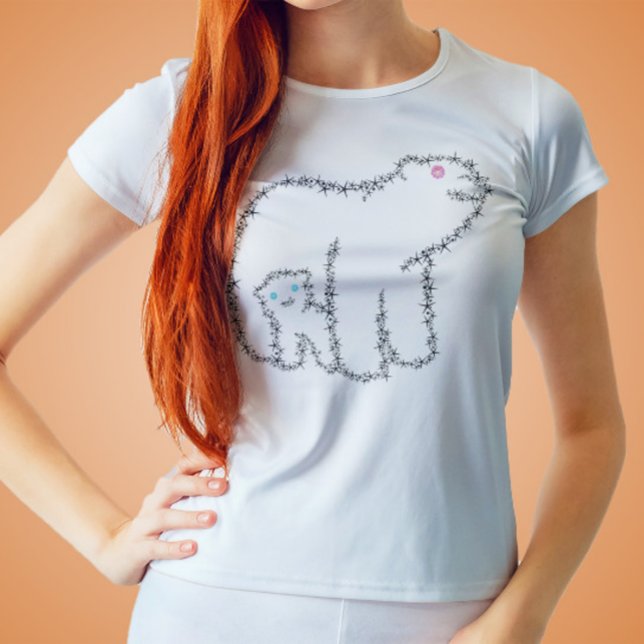 Fleurs d'ours maman Ligne T-shirt (Créateur téléchargé)