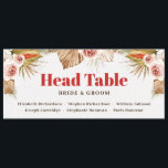 Fleurs du désert bohème carte de votre place<br><div class="desc">Créées pour aller de pair avec notre collection "Desert Boho Romantic Wedding", ces cartes horizontales de table de mariage sont parfaites pour une réception de mariage simple et exotique. Ces cartes recto-verso présentent un design tropical élégant et stylé avec une illustration élégante à l'aquarelle de roses à l'aquarelle rose clair...</div>