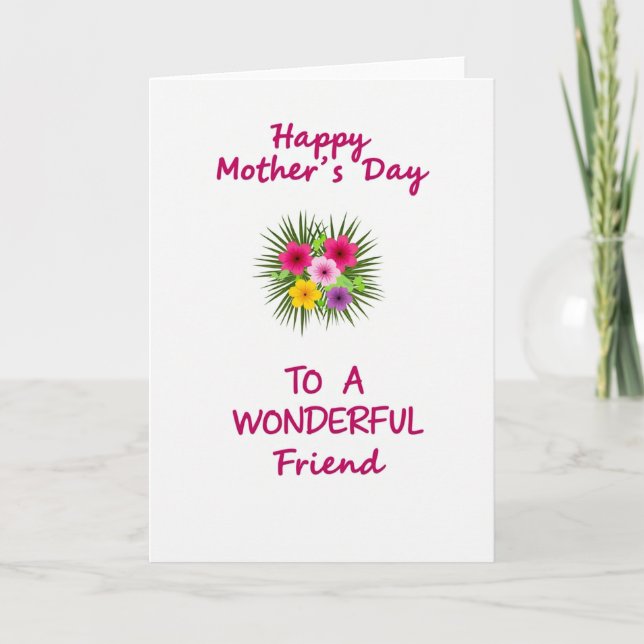 Fleurs éclatantes Carte pour maman (Devant)