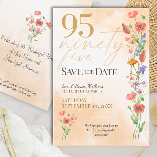 Fleurs Élégantes 95e Anniversaire - 95 Enregistrez