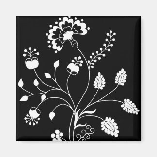 Fleurs en aimant blanc