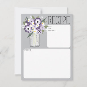 Fleurs en Bocal Mason, Fiche de Recette