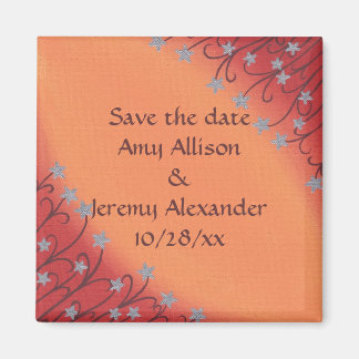 Fleurs en étoile d'argent, Magnet Réservez la date