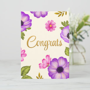 Fleurs en Harmonie Félicitations Carte