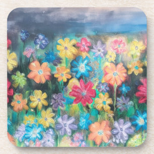 Fleurs en Pastel - Dessous de verre