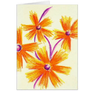 Fleurs en pastel pourpres oranges