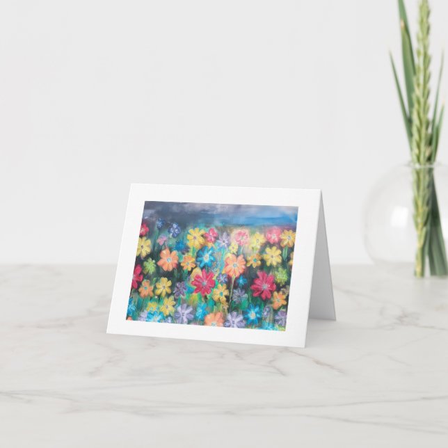Fleurs en Pastels - Cartes de remerciements (Devant)