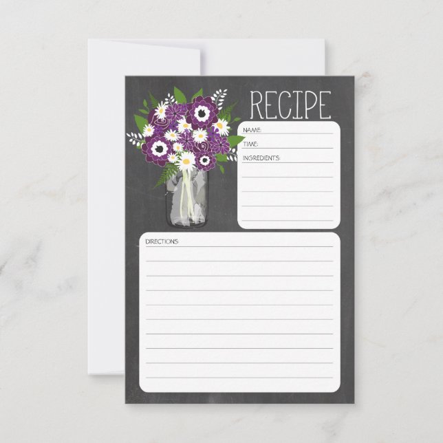 Fleurs en pot Mason, Fiche de recette (Devant)