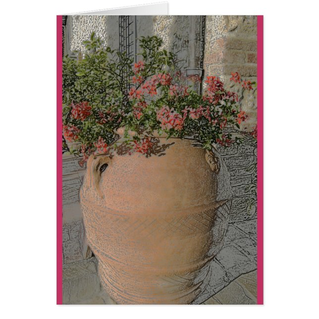 Fleurs en terre cuite toscane (Devant)