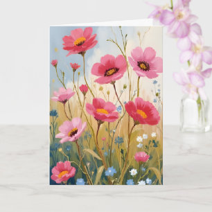 Fleurs Épanouies   Carte Fleurale de Prairie aux F