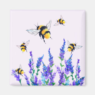 Fleurs et abeilles Flying Magnet