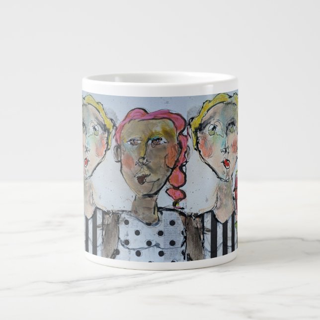 Fleurs et amis Jumbo Mug (Devant)
