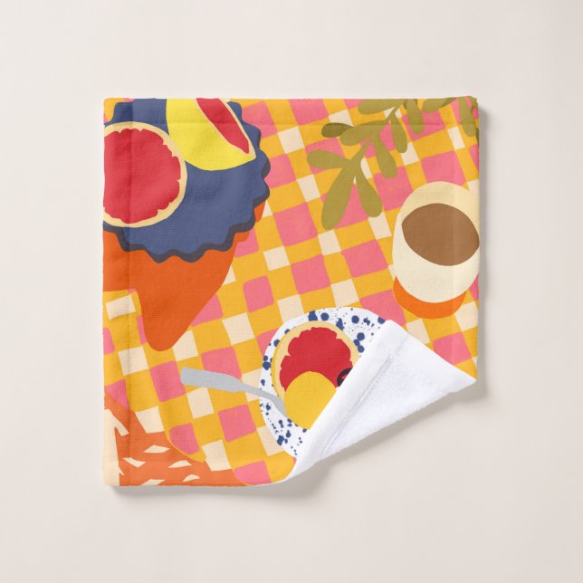 Fleurs et Brunch (Gant de toilette)