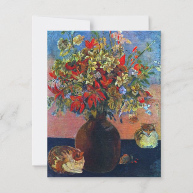 Fleurs et Chats par Paul Gauguin, Beaux Arts Ancie (Devant)