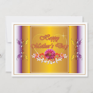 Fleurs et Coeur Design Bonne carte de fête des mèr