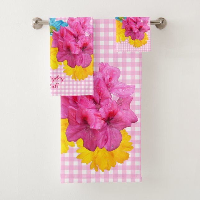 Fleurs et En vichy roses (En situation)