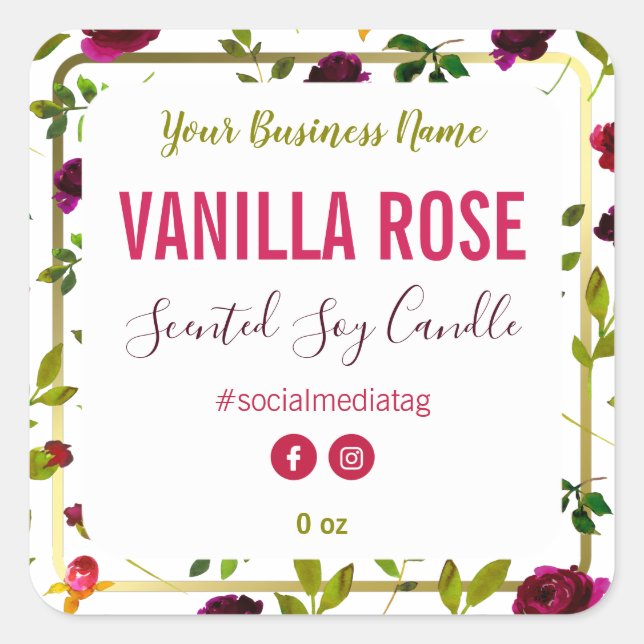 Fleurs Et Étiquettes De Produits De Verdure (Devant)