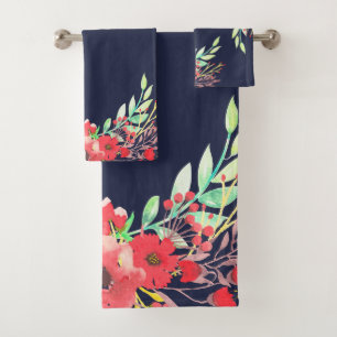 Fleurs et feuillages Aquarelle tendance