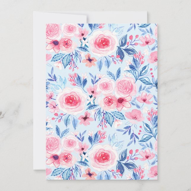 Fleurs et feuilles à l'aquarelle 2 (Devant)