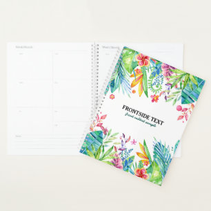 Fleurs et feuilles tropicales colorées
