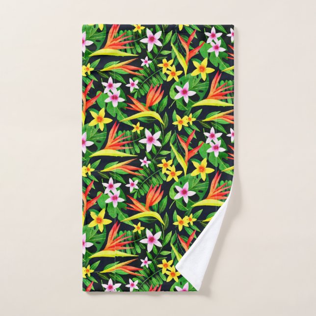 Fleurs et fruits aquarelle motif floral-23768 (Serviette à main)