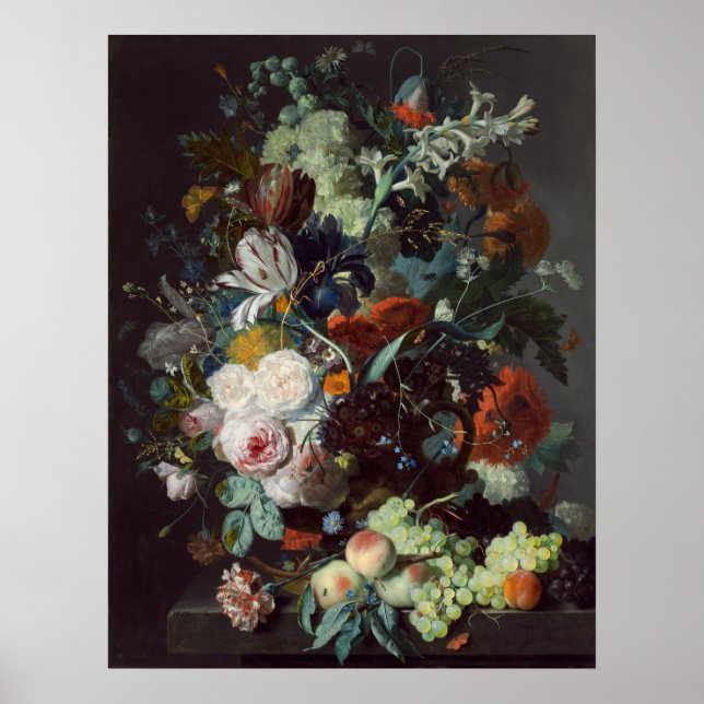 Fleurs et fruits - Jan van Huysum Poster des Beaux (Devant)