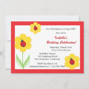 Fleurs et invitations aux fêtes d'anniversaire de 