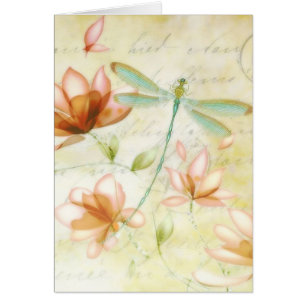 Fleurs et libellule