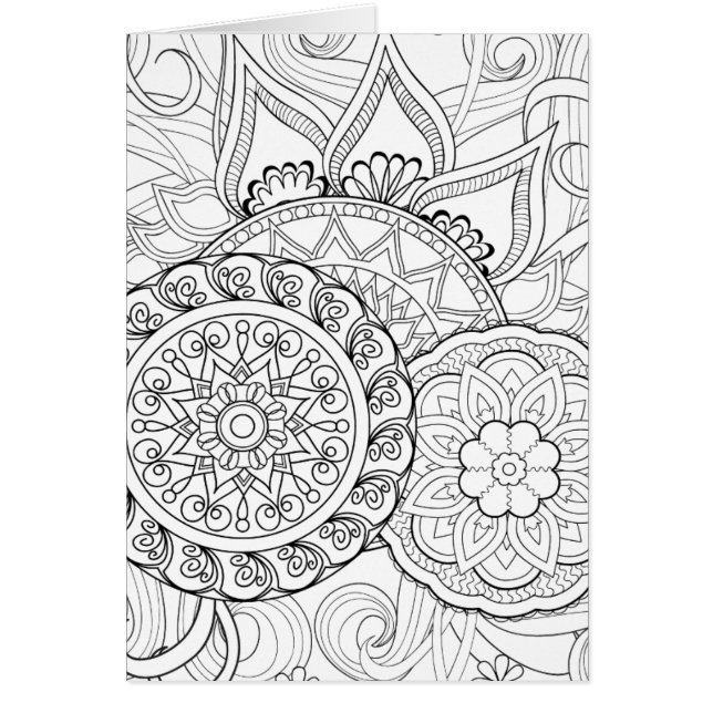Fleurs et mandalas de griffonnage (Devant)