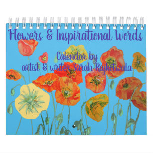 Fleurs et mots inspirants Calendrier Art
