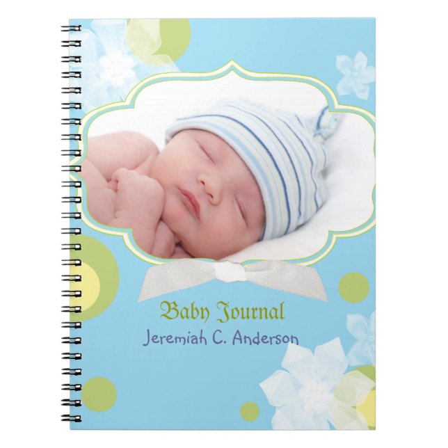 Fleurs et nouveau journal de photo de bébé de bébé (Devant)