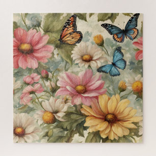 Fleurs Et Papillons Art Puzzle