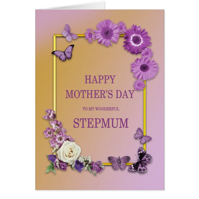 Fleurs et papillons de la Fête des Mères Stepmum (Devant)