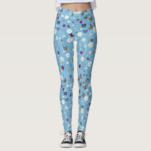 Fleurs et papillons leggings
