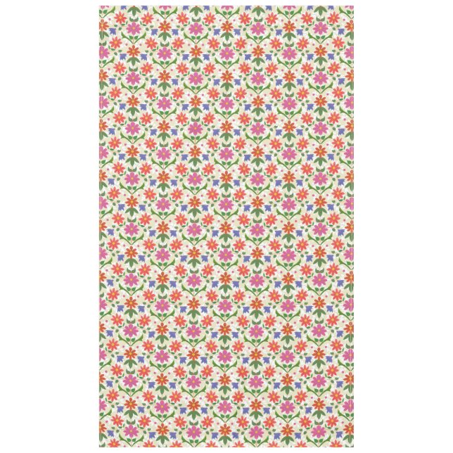Fleurs et Pois chics sur nappes écrues (Devant)