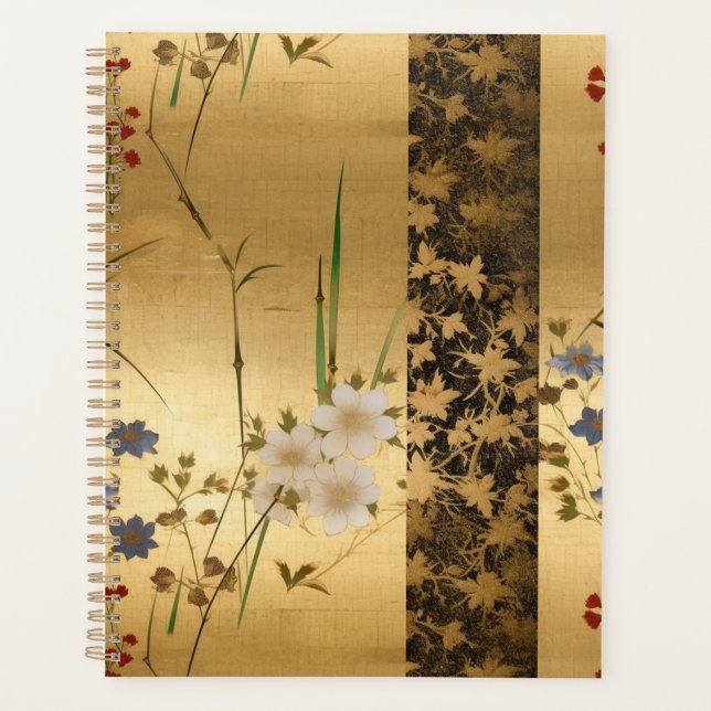 Fleurs et quitter le planificateur Chiyogami (Devant)