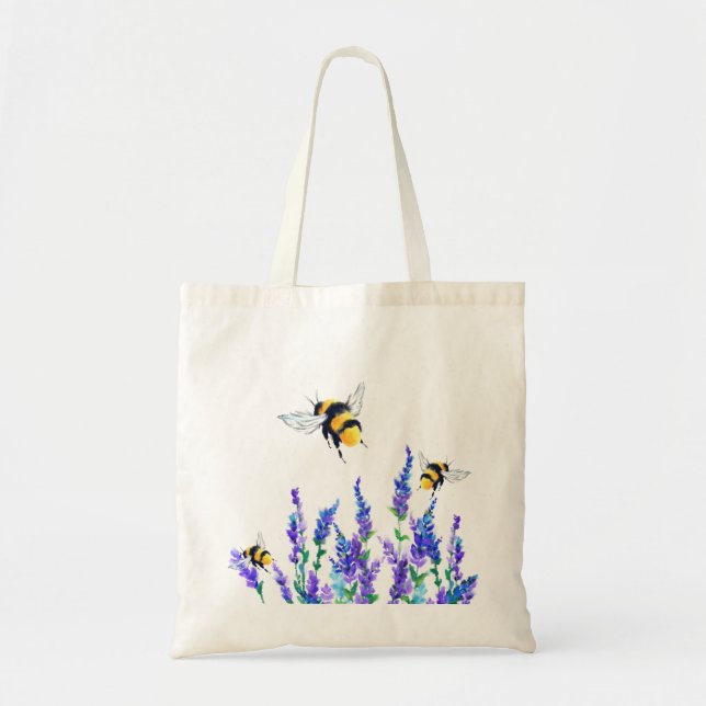 Fleurs et Sacs fourre-tout d'abeilles Printemps (Devant)