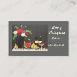 fleurs et un tel carte de visite de pianiste