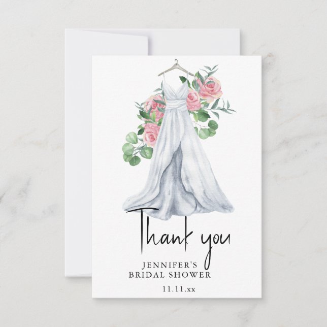 Fleurs et verdure - merci baby shower  (Devant)
