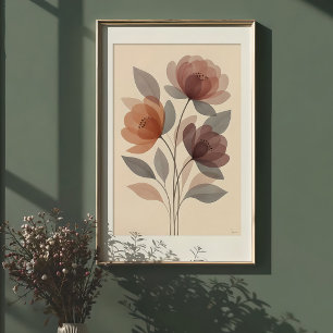 Fleurs Éthérées : Impression Florale Aquarelle Ass