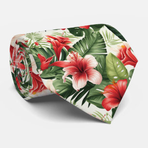 Fleurs exotiques colorées Cravate de design