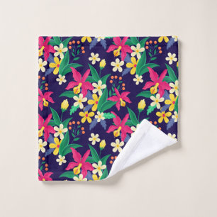 Fleurs Exotiques Colorées Motif Feuilles-23021