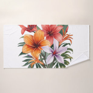 Fleurs Exotiques – Lot serviettes de bain