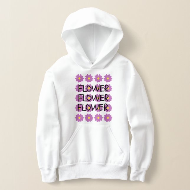 Fleurs Filles sweat - shirt à capuche (Poser)