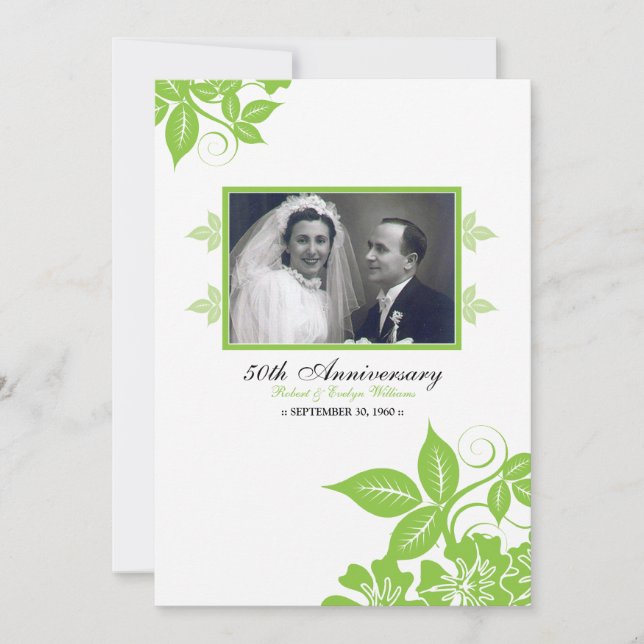 Fleurs fleurs Anniversaire Invitation du Parti (ve (Devant)
