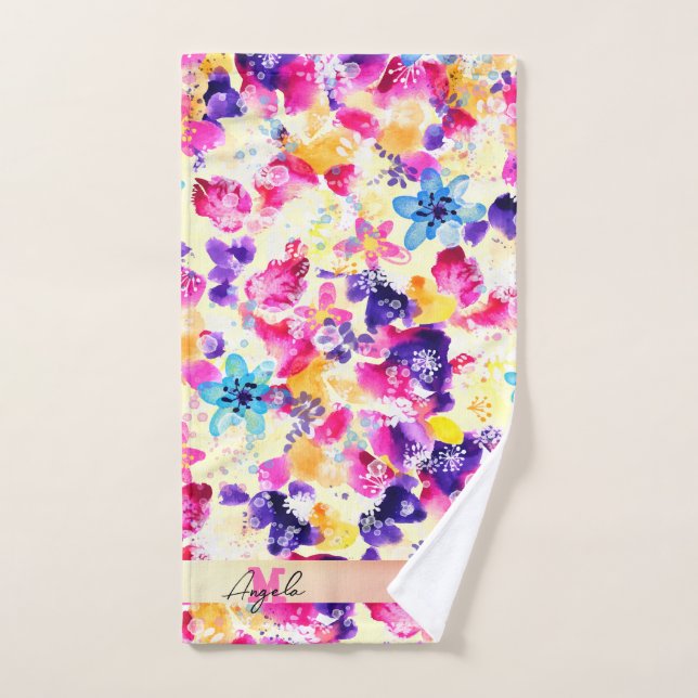 Fleurs fleurs sauvages de chabby Meadow (Serviette à main)