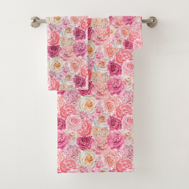 Fleurs Floral Magenta Blanc Rose Élégant Bohème (En situation)